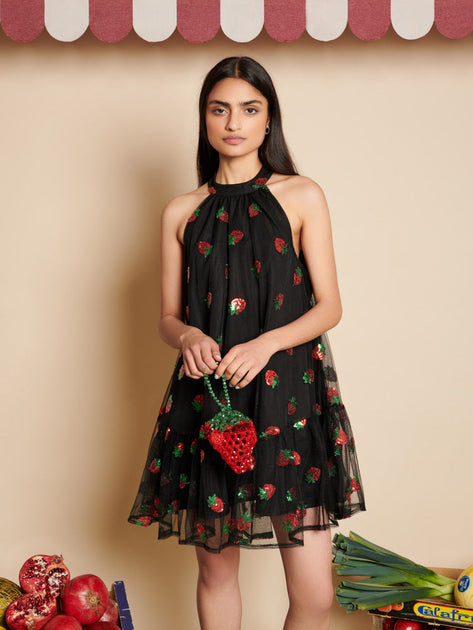 Strawberry Sequin Mini Dress