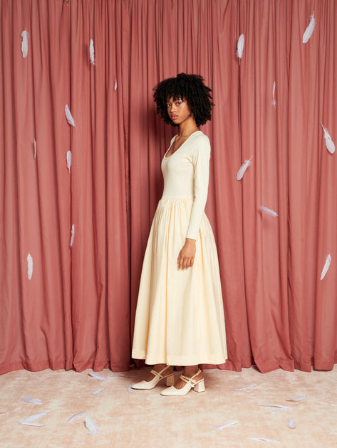 sister jane likely lady midi dress Polka dots, but make it poetry scattered like playful kisses of paint  across the DREAM Colette Spot Jacquard Midi Dress. Billowing sleeves and a  gentle sway capture the romance of an afternoon