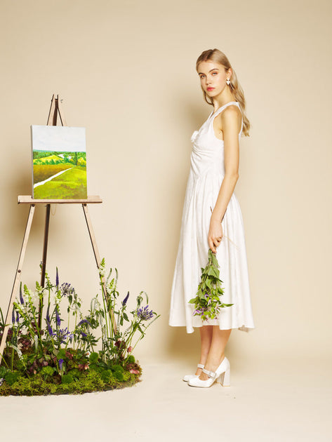 Lily Jacquard Rosette Midi Dress – Sister Jane