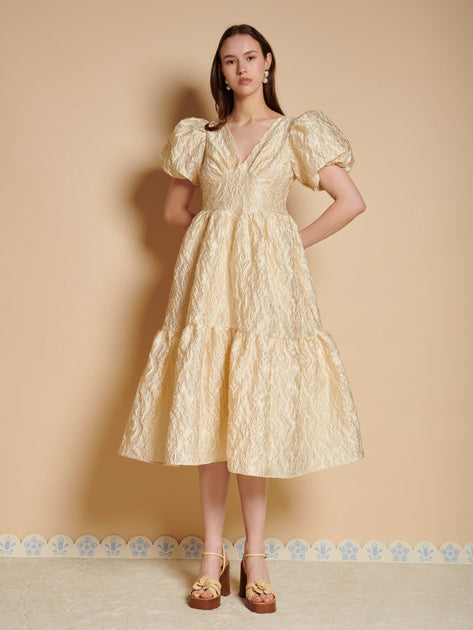 新品タグ付き【sister jane】Yarrow Midi Dress Yarrow Jacquard Midi Dress – Sister Jane