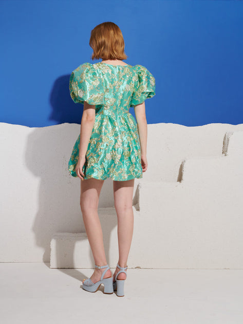 Pistachio Jacquard Mini Dress – Sister Jane
