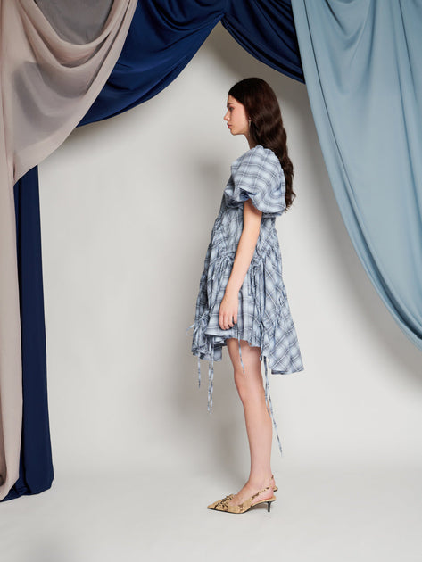 ワンピース (GHOSPELL) Caitlin Check Mini Dress Ghospell Caitlin Check Mini Dress – Sister Jane
