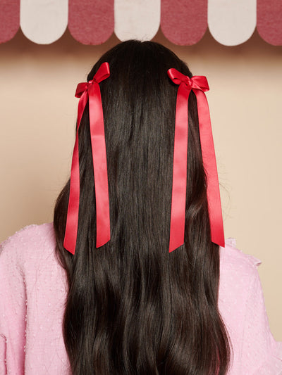 Cranberry Hair Bows