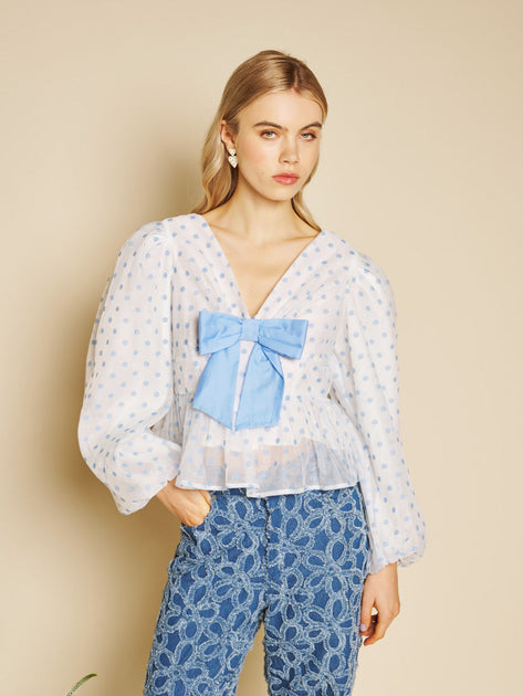 シスタージェーン　POINTE BOW TOP リボンビスチェ Stipple Spot Bow Top – Sister Jane