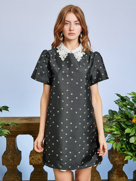 Olive Rose Jacquard Mini Dress – Sister Jane