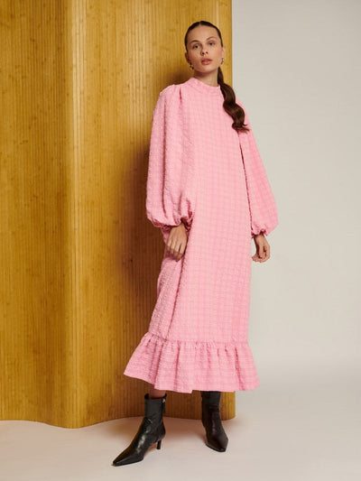 <b>Ghospell</b> Paula Seersucker Midi Dress