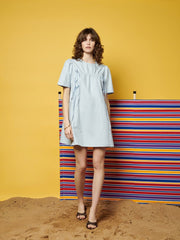 <b> Ghospell </b> Helen Drawstring Mini Dress