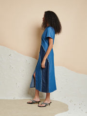 <b> Ghospell </b> Alba Denim Midi Dress