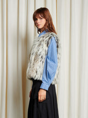 <b> Ghospell </b> Greer Faux Fur Gilet