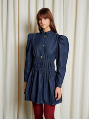 <b> Ghospell </b> Dallin Denim Mini Dress