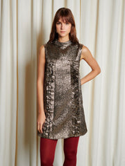 <b> Ghospell </b> Lundy Metallic Dress