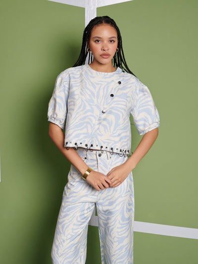 <b> Ghospell </b> Serena Zebra Top