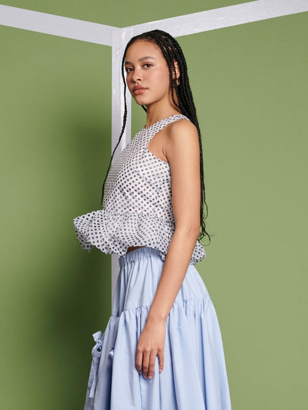 <b> Ghospell </b> Martina Polka Dot Top