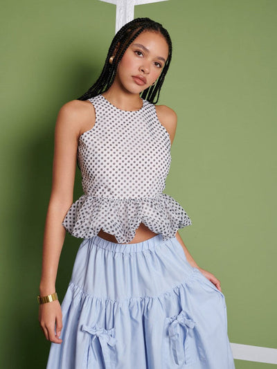 <b> Ghospell </b> Martina Polka Dot Top
