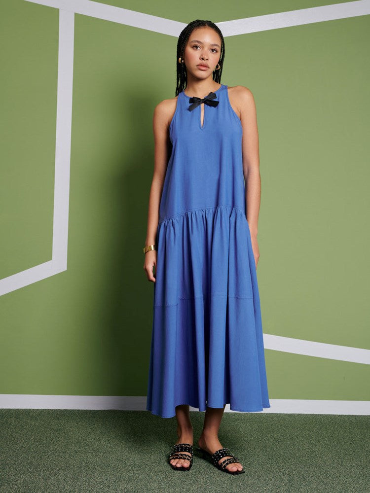 【Sister Jane】Ghospell ドローストリング ミニワンピース Ghospell Deborah Striped Denim Mini Dress – Sister Jane