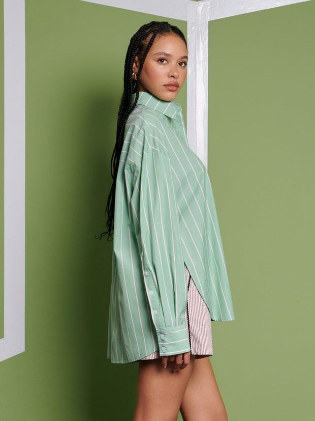 <b> Ghospell </b> Katarina Stripe Shirt