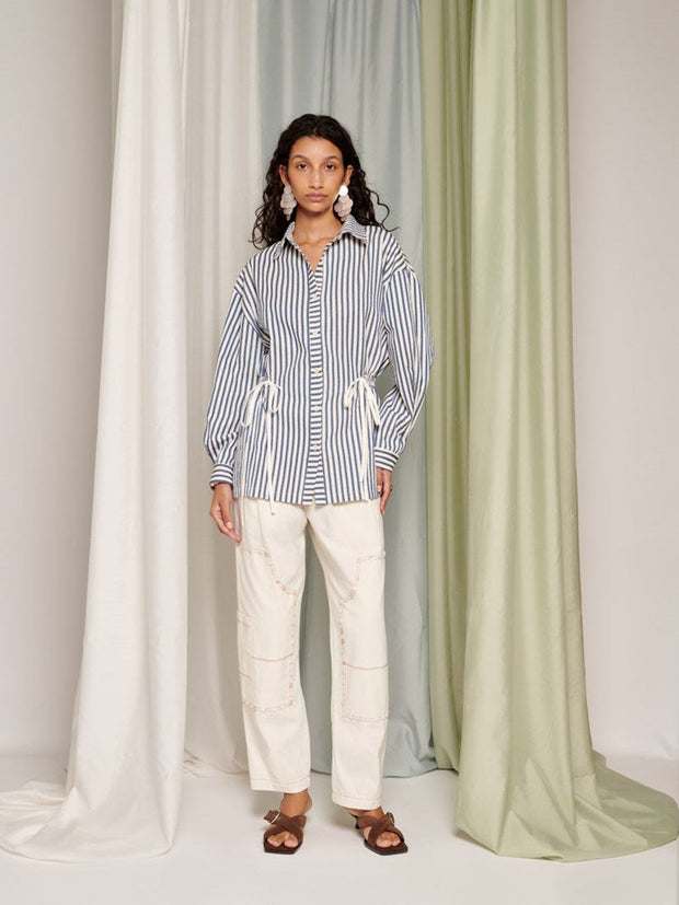 <b> Ghospell </b> Wynn Striped Shirt
