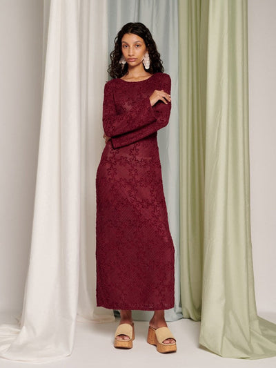 <b> Ghospell </b> Vicky Crochet Maxi Dress