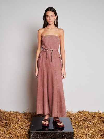 <b> Ghospell </b> Britt Denim Midi Dress