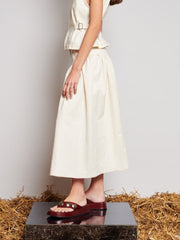<b> Ghospell </b> Quincey Drill Midi Skirt