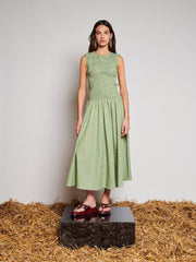 <b> Ghospell </b> Josephine Stripe Midi Dress
