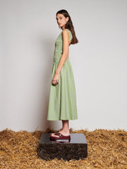 <b> Ghospell </b> Josephine Stripe Midi Dress