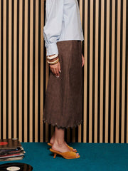 <b> Ghospell </b> Courtney Studded Midi Skirt