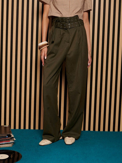 <b> Ghospell </b> Bettie Pinstripe Trousers