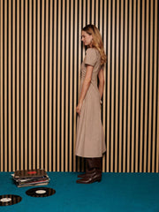 <b> Ghospell </b> Rita Check Midi Dress