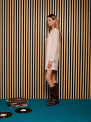 <b> Ghospell </b> Zetta Textured Mini Dress