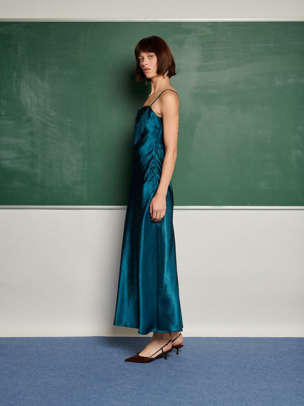 Ghospell Ivy Midi Dress Dark Teal Green / L Ghospell Ivy Midi Dress Dark Teal Green / L