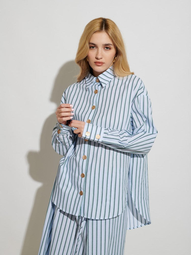 <b> < b> Saafiya Striped Shirt