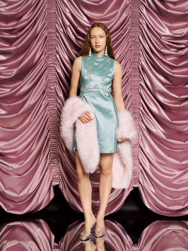 <b>DREAM</b> Starlight Faux Fur Shawl Baby Pink / Z