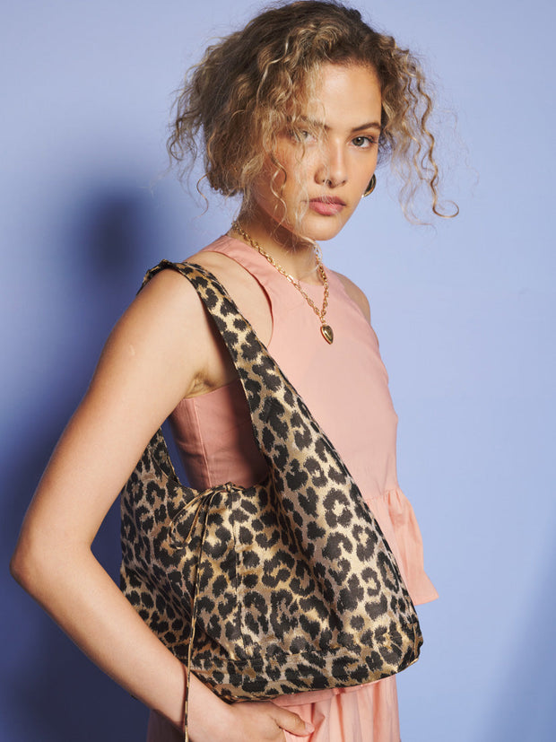 Brooke Jacquard Bag Leopard Tan / Z