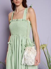 Petunia Bloom Bag Pearled White / Z