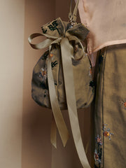 <b>DREAM</b> Chateau Flower Embellished Drawstring Bag