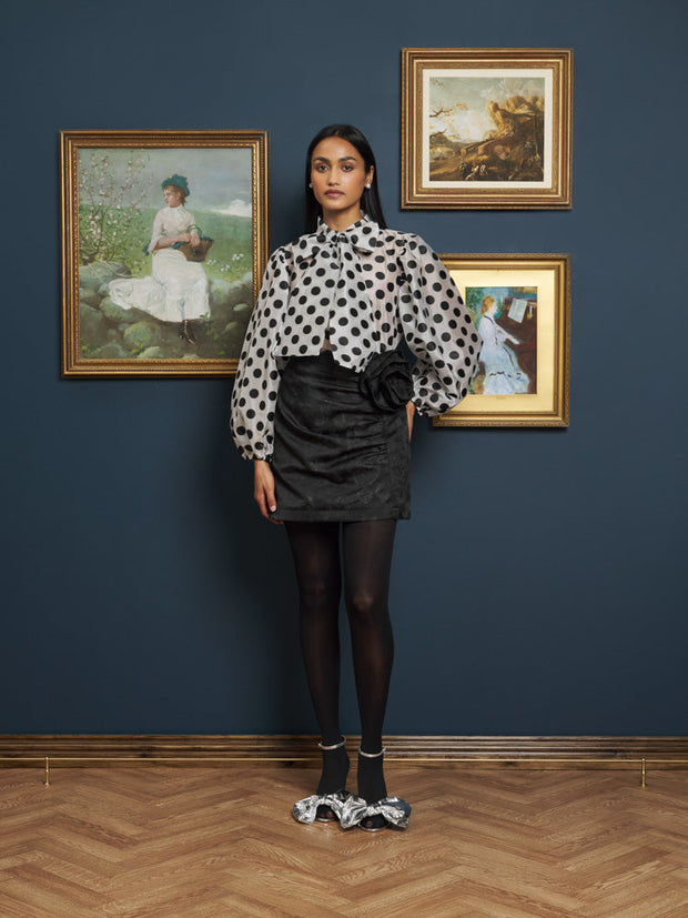 Perry Polka Bow Blouse