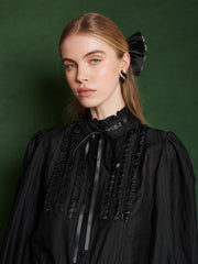 Birch Ruffle Blouse Coal Black / Z