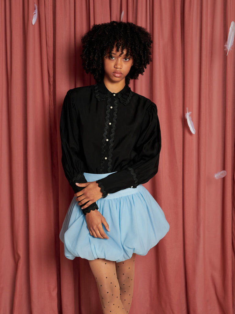 売れ筋商品|||シスタージュン シャツ レディース トップス PASSERINE RIC RAC BLOUSE - Button-down blouse - black BL1246BLK_1_1024x1024.jpg?v=
