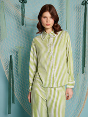 Seven Seas Stripe Shirt Bright Green / Z