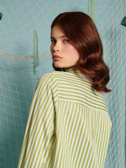 Seven Seas Stripe Shirt Bright Green / Z