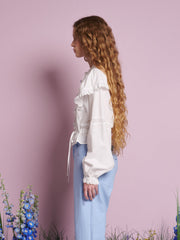 Sweet Pea Ruffle Blouse Pearled White / Z