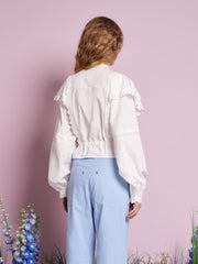 Sweet Pea Ruffle Blouse Pearled White / Z