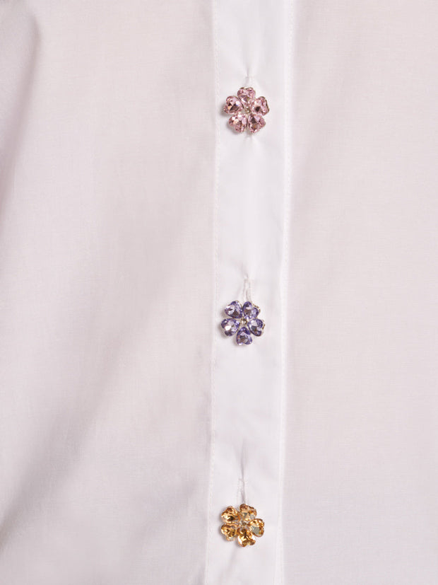 Gabriel Ruffles Blouse Pearled White / Z