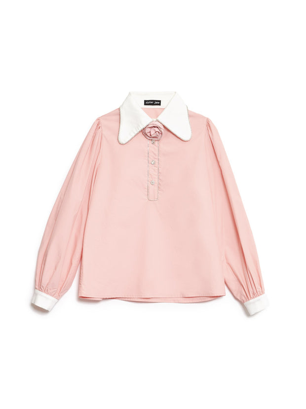 Passiflora Contrast Collar Blouse