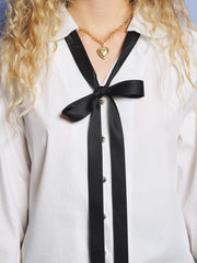Ondina Bow Blouse Pearled Ivory / Z