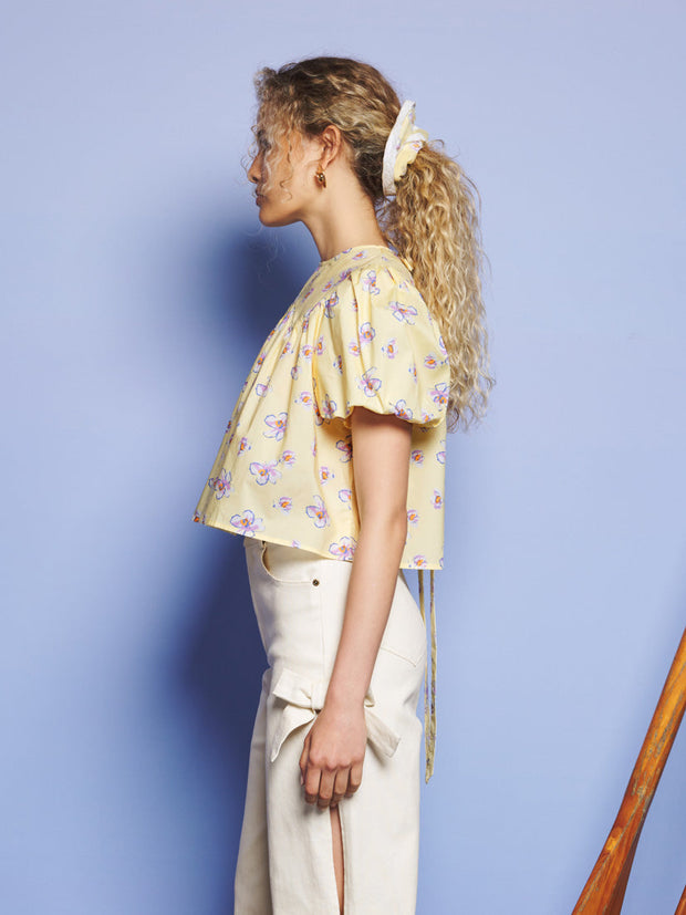 Lake Breeze Floral Top Pastel Yellow / Z