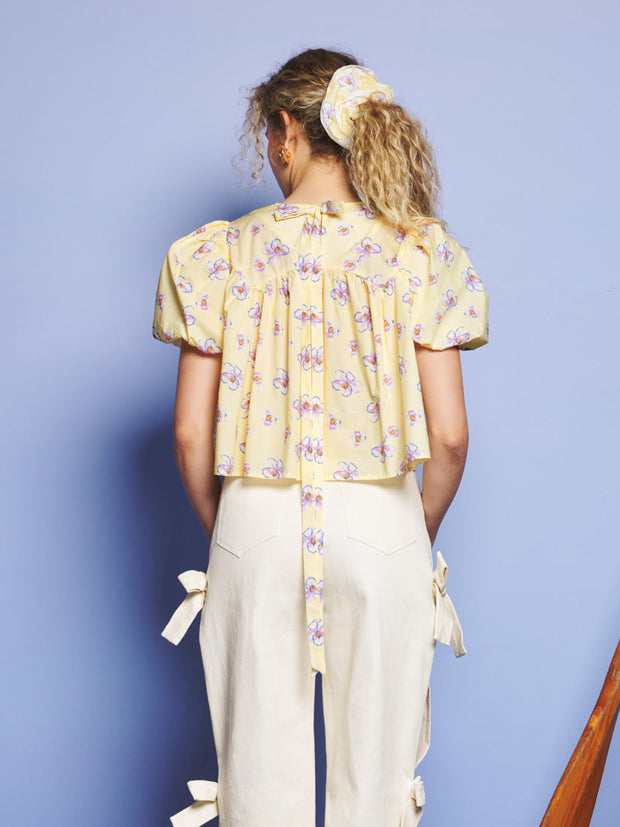 Lake Breeze Floral Top Pastel Yellow / Z