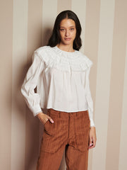 Chamber Ruffle Top Pearl Ivory / Z