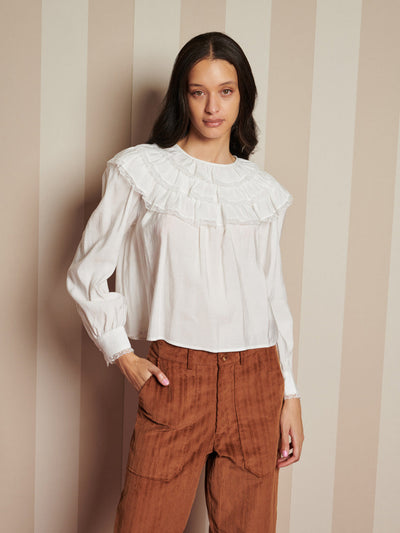 Chamber Ruffle Top Pearl Ivory / Z